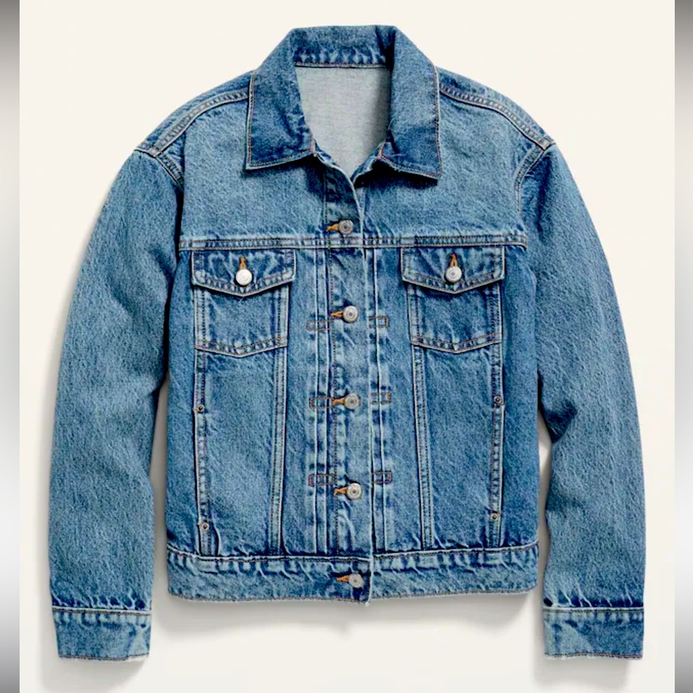 NWT Old Navy Women’s Denim Jacket, Medium Wash, Sz M
